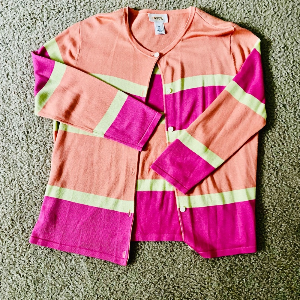 TALBOTS women multi color Cardigan